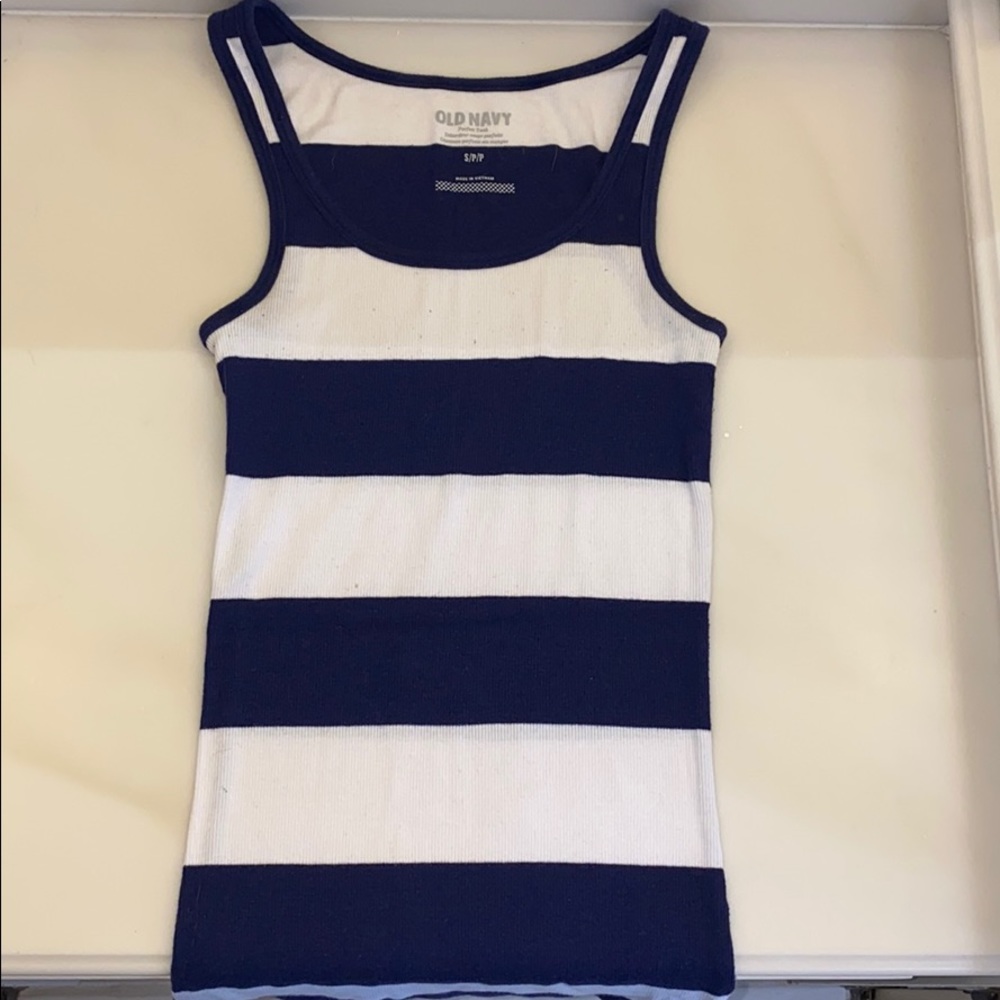 Old navy Blue and white stripped Tank top
